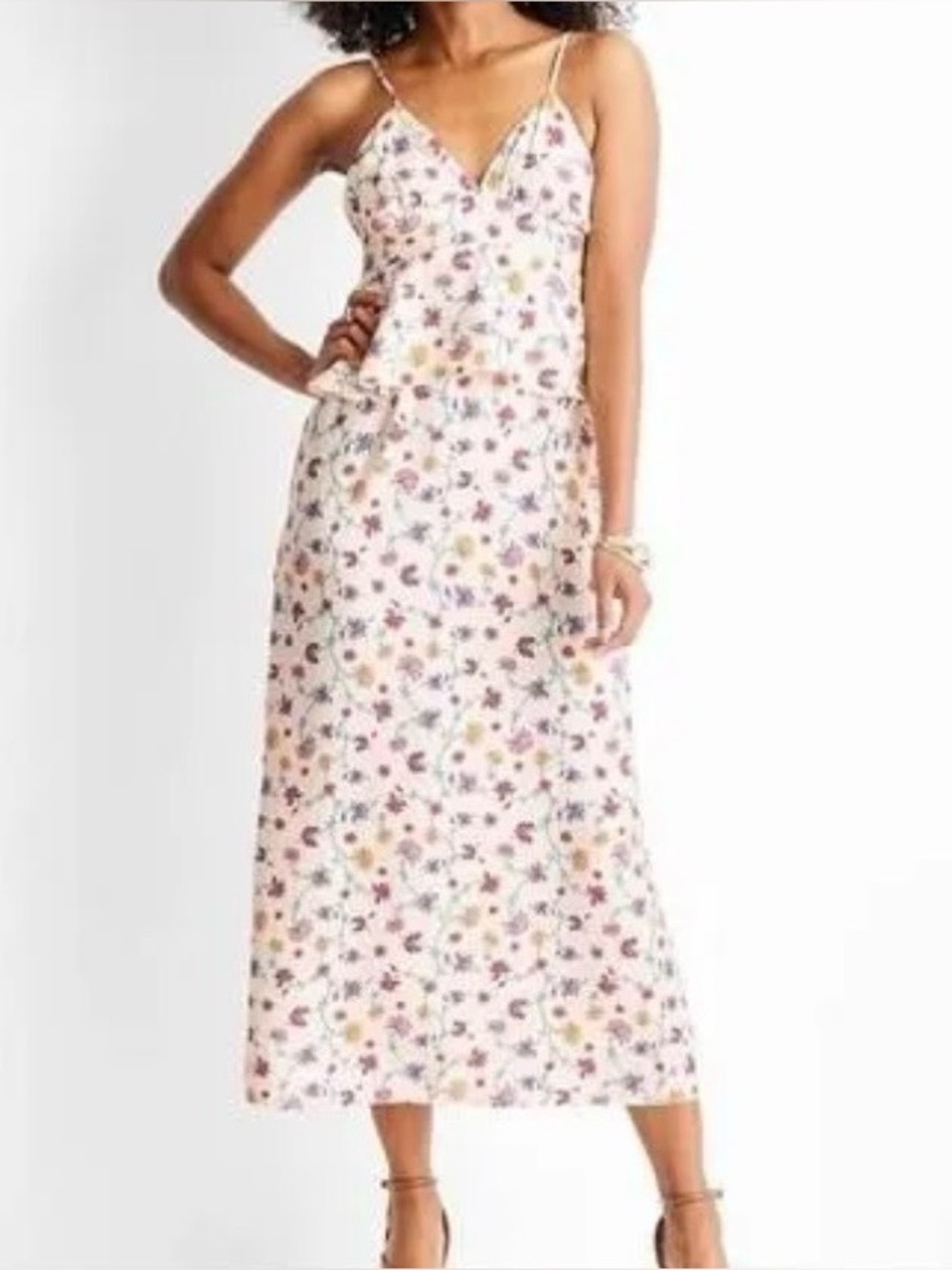 Future Collective Maxi Dress Size 10 Floral Cream Jenny K Lopez